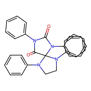 1,3,6,9-tetraphenyl-1,3,6,9-tetrazaspiro[4.4]nonane-2,4-dione structure