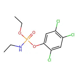 N-[ethoxy-(2,4,5-trichlorophenoxy)phosphoryl]ethanamine structure