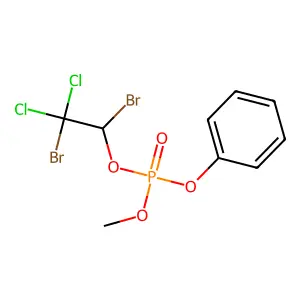 1,2-Dibromo-2,2-dichloroethyl methyl phenyl phosphate structure