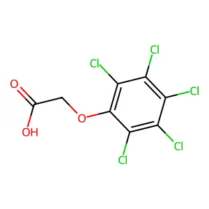 PENTACHLOROPHENOXYACETIC ACID structure