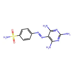 4-[(2,4,6-triaminopyrimidin-5-yl)diazenyl]benzenesulfonamide structure