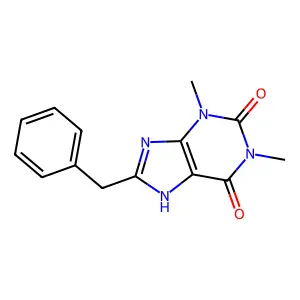 8-Benzyl-3,7-dihydro-1,3-dimethyl-1H-purine-2,6-dione structure