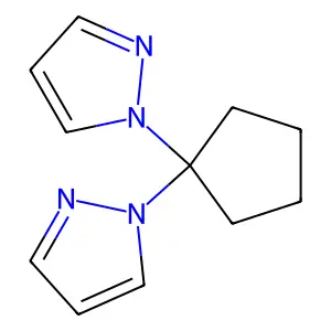 1-(1-pyrazol-1-ylcyclopentyl)pyrazole structure