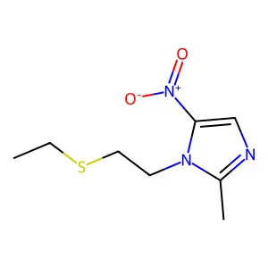 1-(2-ethylsulfanylethyl)-2-methyl-5-nitroimidazole structure