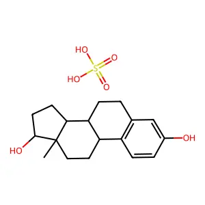 (8R,9S,13S,14S,17S)-13-methyl-6,7,8,9,11,12,14,15,16,17-decahydrocyclopenta[a]phenanthrene-3,17-diolsulfuric acid structure