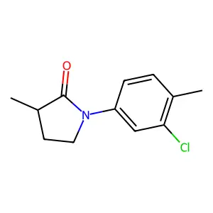 1-(3-chloro-4-methylphenyl)-3-methylpyrrolidin-2-one structure