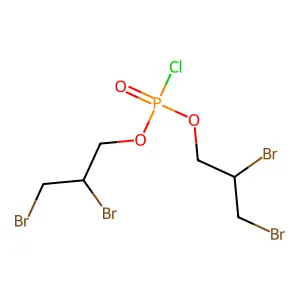 1,2-dibromo-3-[chloro(2,3-dibromopropoxy)phosphoryl]oxypropane structure