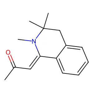 1-(2,3,3-trimethyl-3,4-dihydro-1(2H)-isoquinolinylidene)acetone structure