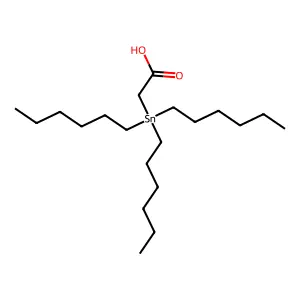 Trihexyltin acetate structure
