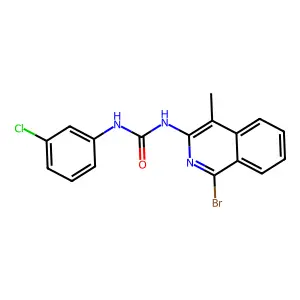 1-(1-bromo-4-methylisoquinolin-3-yl)-3-(3-chlorophenyl)urea structure