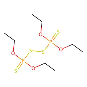 (diethoxyphosphinothioyldisulfanyl)-diethoxy-sulfanylidene-lambda5-phosphane structure