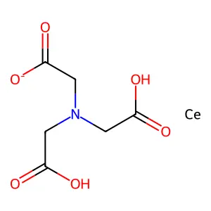 Glycine, N,N-bis(carboxymethyl)-, cerium salt structure