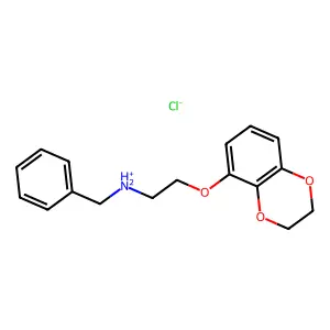 N-(2-(1,4-Benzodioxan-5-yloxy)ethyl)benzylamine hydrochloride structure