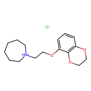 1-(2-(1,4-Benzodioxan-5-yloxy)ethyl)hexahydro-1H-azepine hydrochloride structure