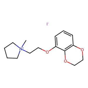 1-(2-(1,4-Benzodioxan-5-yloxy)ethyl)-1-methylpyrrolidinium iodide structure