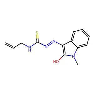 1-(2-hydroxy-1-methylindol-3-yl)imino-3-prop-2-enylthiourea structure