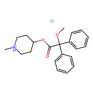 Acetic acid, 2,2-diphenyl-2-methoxy-, (1-methyl-4-piperidyl) ester, hydrochloride structure