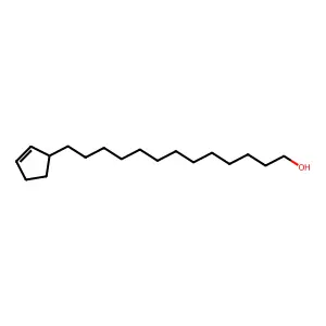 13-cyclopent-2-en-1-yltridecan-1-ol structure