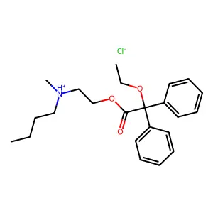Acetic acid, 2,2-diphenyl-2-ethoxy-, (2-(N-butyl-N-methylamino)ethyl) ester, hydrochloride structure