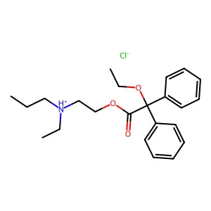 Acetic acid, 2,2-diphenyl-2-ethoxy-, (2-(N-ethyl-N-propylamino)ethyl) ester, hydrochloride structure