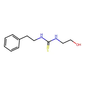 1-(2-hydroxyethyl)-3-(2-phenylethyl)thiourea structure