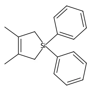 1,1-Diphenyl-3,4-dimethyl-silacyclopent-3-ene structure