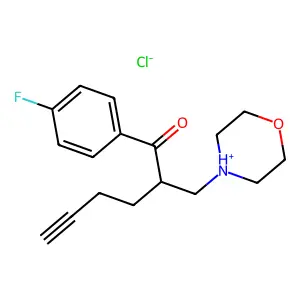 4'-Fluoro-2-morpholinomethyl-5-hexynophenone hydrochloride structure