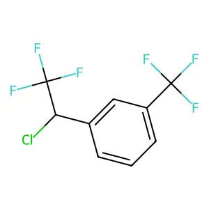 1-(1-chloro-2,2,2-trifluoroethyl)-3-(trifluoromethyl)benzene structure