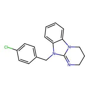 10-(4-chlorobenzyl)-2,3,4,10-tetrahydropyrimido[1,2-a]benzimidazole structure