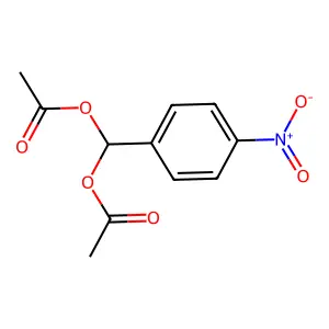 [acetyloxy-(4-nitrophenyl)methyl] acetate structure