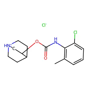 2-Chloro-6-methylcarbanilic acid 3-quinuclidinyl ester hydrochloride structure