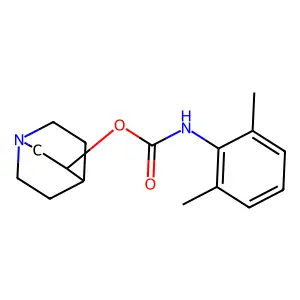 2,6-Dimethylcarbanilic acid 3-quinuclidinyl ester structure