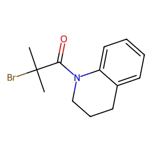 1-(2-bromo-2-methylpropanoyl)-1,2,3,4-tetrahydroquinoline structure