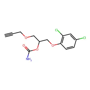 1-(2,4-Dichlorophenoxy)-3-(2-propynyloxy)-2-propanol carbamate structure