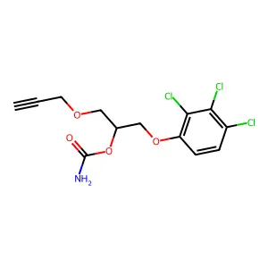 1-(2-Propynyloxy)-3-(2,3,4-trichlorophenoxy)-2-propanol carbamate structure