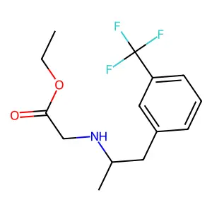 ethyl 2-[1-[3-(trifluoromethyl)phenyl]propan-2-ylamino]acetate structure