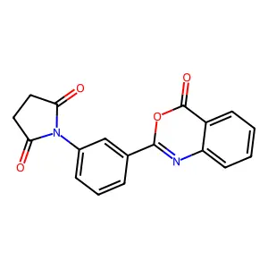 1-[3-(4-oxo-3,1-benzoxazin-2-yl)phenyl]pyrrolidine-2,5-dione structure