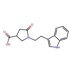 1-[2-(1H-indol-3-yl)ethyl]-5-oxopyrrolidine-3-carboxylic acid structure