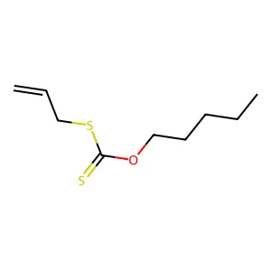 S-Allyl O-pentyl dithiocarbonate structure