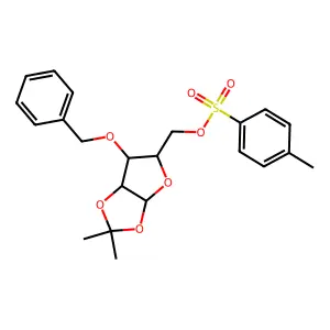 [(5R,6S,6aR)-2,2-dimethyl-6-phenylmethoxy-3a,5,6,6a-tetrahydrofuro[2,3-d][1,3]dioxol-5-yl]methyl 4-methylbenzenesulfonate structure
