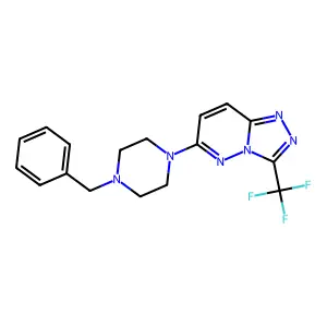 1,2,4-Triazolo[4,3-b]pyridazine, 6-(4-benzyl-1-piperazinyl)-3-trifluoromethyl- structure