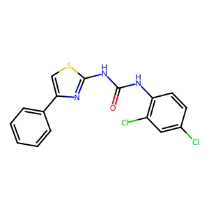 1-(2,4-dichlorophenyl)-3-(4-phenyl-1,3-thiazol-2-yl)urea structure