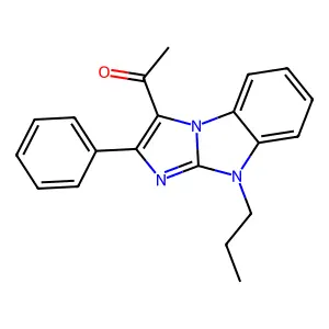 1-(2-phenyl-4-propylimidazo[1,2-a]benzimidazol-1-yl)ethanone structure