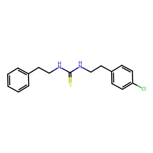 1-[2-(4-chlorophenyl)ethyl]-3-(2-phenylethyl)thiourea structure