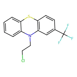10-(2-chloroethyl)-2-(trifluoromethyl)-10h-phenothiazine structure