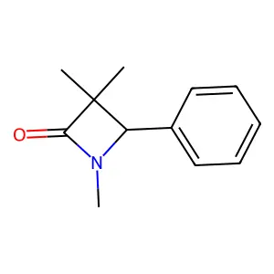 1,3,3-trimethyl-4-phenylazetidin-2-one structure