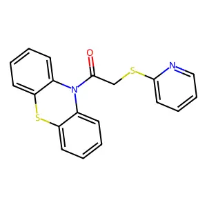 1-(10H-phenothiazin-10-yl)-2-(pyridin-2-ylsulfanyl)ethanone structure
