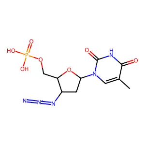 Zidovudine monophosphate structure