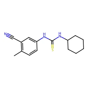 1-(3-cyano-4-methylphenyl)-3-cyclohexylthiourea structure