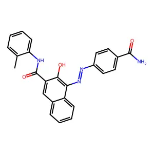 4-[(4-carbamoylphenyl)diazenyl]-3-hydroxy-N-(2-methylphenyl)naphthalene-2-carboxamide structure